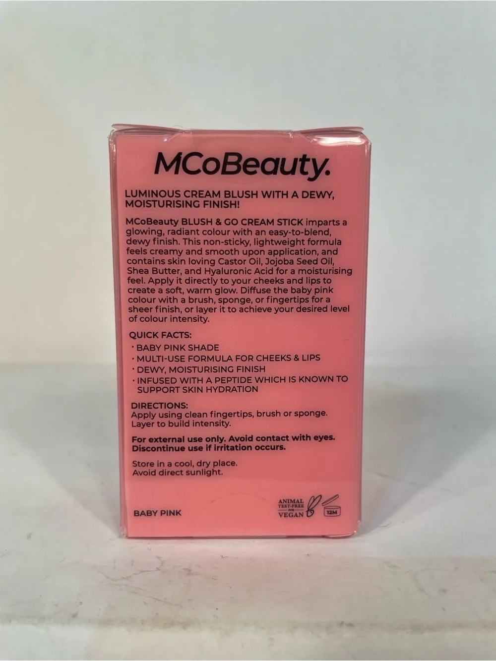 MCoBeauty Blush & Go Cream Stick — Soft Pink